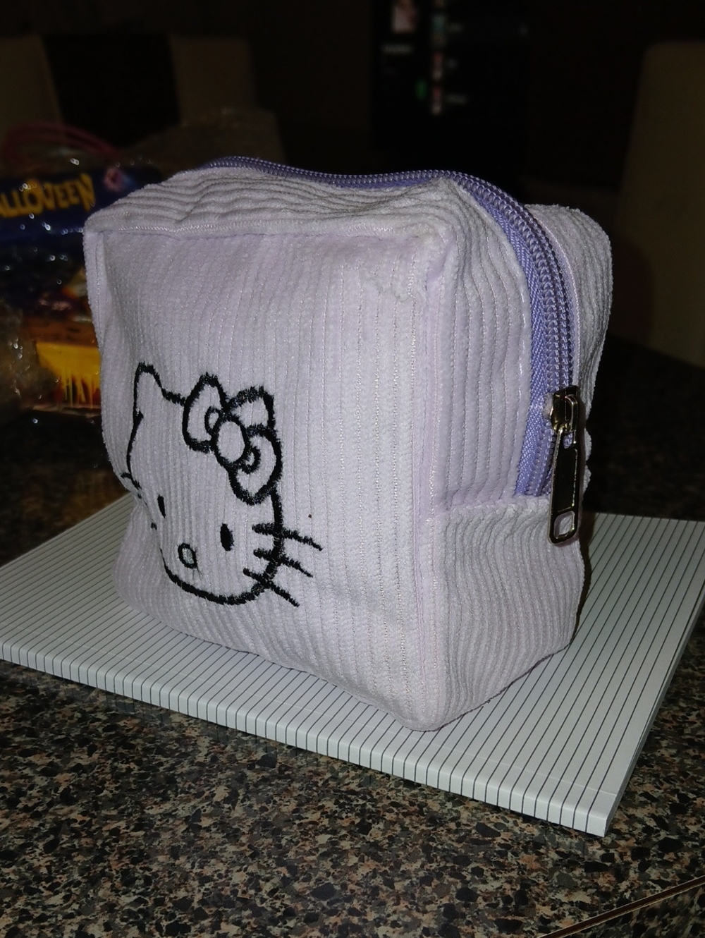 #HelloKitty Lilac #Corduroy #Cosmeticbag
